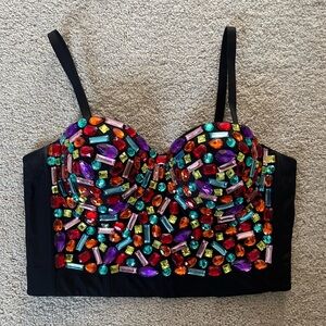 Bejeweled Corset Top